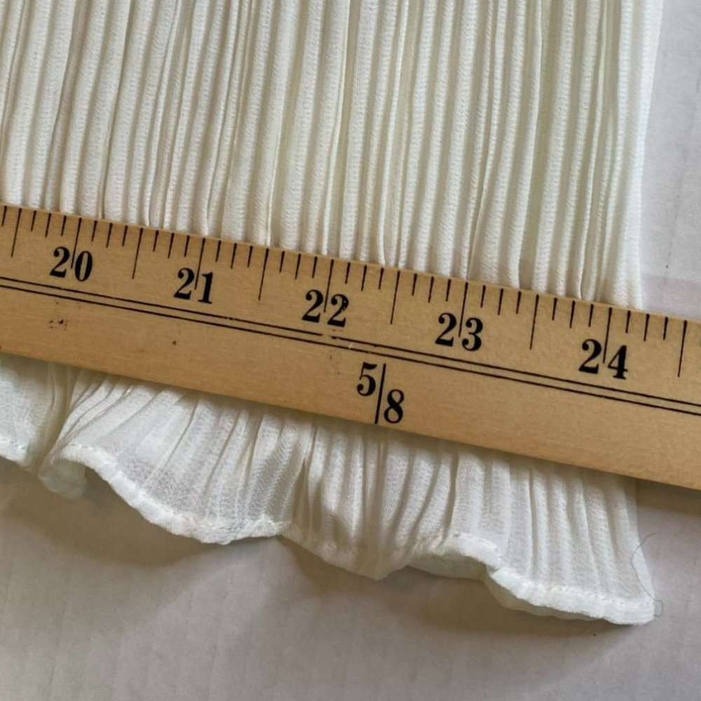 Flora Ivory Pleated Spaghetti Strap Maxi Dress M Wedding Resort Y2K Fairy Party - Picture 11 of 11